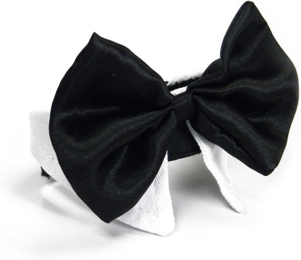 Platinum Pets Formal Dog Bow Tie Collar, Black & White