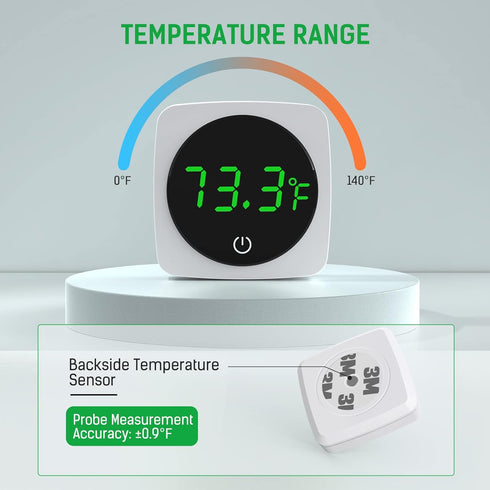 Aquarium Thermometer, LED Digital Fish Tank Thermometer, High Accuracy ±0.9? for Betta, Goldfish, Axolotl