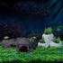 Saim Brown Ceramic Aquarium Mushroom House Decorations, Small Fish Tank Cave Hideaway for Shrimp Breeding