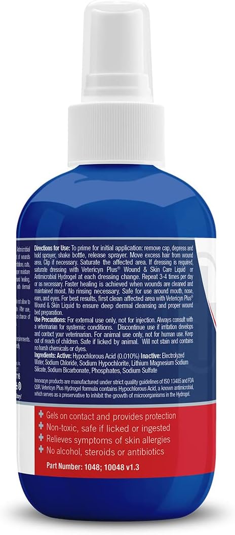 Vetericyn Plus Dog Hot Spot Gel - Spray-On Care for Dogs, Relieves Itchy Skin and Allergy Symptoms, 3 ounces
