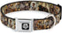 Supernatural Dog Collar with Seatbelt Buckle, 4 Character Saintly Icons, Skull Roses, 18-32 Inches, 1.5 Inch Wide