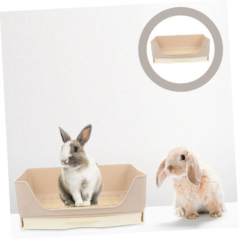 LIOOBO Chinchillas Rabbit Potty Trainer Large Drawer Style Litter Box for Pets Portable and Easy to Clean for Rabbits