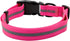 NIMBLE Waterproof Dog Collar Anti-Odor Durable Adjustable Polyester with Reflective Cloth Stripe (Large, Pink)