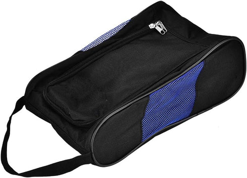 Zerone Portable Golf Shoes Bag with Pocket, Breathable Dust-Proof Storage Organiser, Unisex Zippered Shoe Bag for