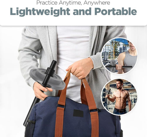 LoGest Forearm Exerciser - Wrist Strengthener with Standard Plate 1 Inch or Olympic Plate 2 Inch, Hand Grip Workout