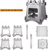 G4Free Portable Wood Camping Stove, Folding Stainless Steel for Outdoor BBQ