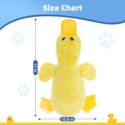 Mihachi Plush Squeaky Dog Duck Toys - Interactive Stuffed Pet Toy for Medium and Large Dogs