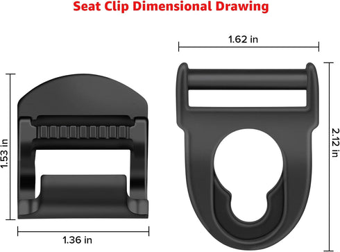 Kayak Seat Repair Kit, Clips, Hooks, and Nylon Webbing, Suitable for Lifetime Emotion Pack