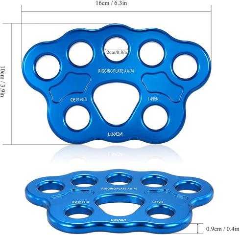 Lixada Paw Rigging Plate 45KN - Large Anchor Multipliers Connector Gear for Aerial Dance & Rock Climbing