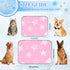 imiBBWQu Summer 27" 22" Dog Cooling Mat Floral Star Pink Pet Cooling Mat Replacement Cover Washable Cat Pad Dog Bed