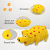 Andiker Dog Squeaky Toy, Durable Latex Chew Toy with Sound Squeaker for Dogs, 8" Yellow Pig Toy
