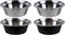 Greenbrier Kennel Club Set of 4 Stainless Steel Metal Dog Bowls, Each Bowl is 52.4 OUNCES (1.6 QUARTS)