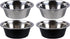 Greenbrier Kennel Club Set of 4 Stainless Steel Metal Dog Bowls, Each Bowl is 52.4 OUNCES (1.6 QUARTS)