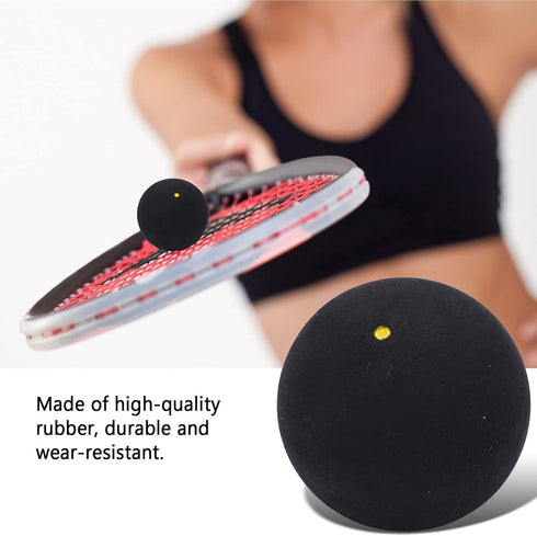 Single Dot Squash Ball, 37mm Beginner Rubber Squash Racket Ball for Competition Training