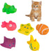 ZGLUZP 6Pcs Colorful Pool Cat Interactive Toy, Cat Floating Water Toy, Pet Kitten