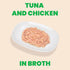 2.47 oz (Pack 24) almo nature HQS Natural Wet Cat Food Tuna and Chicken in Broth, Grain-Free