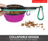 ME.FAN Collapsible Dog Bowl, Portable Silicone Travel Bowl (12oz) with Carabiners for Pet Food and Water