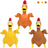 Chicken Dog Toys,Nartural Rubber Grilled Chicken Squeaky Toys, Durable Chew Dog Toys for Small Medium Large Size Dogs, Teething Puppy Dogs (3 Packs)
