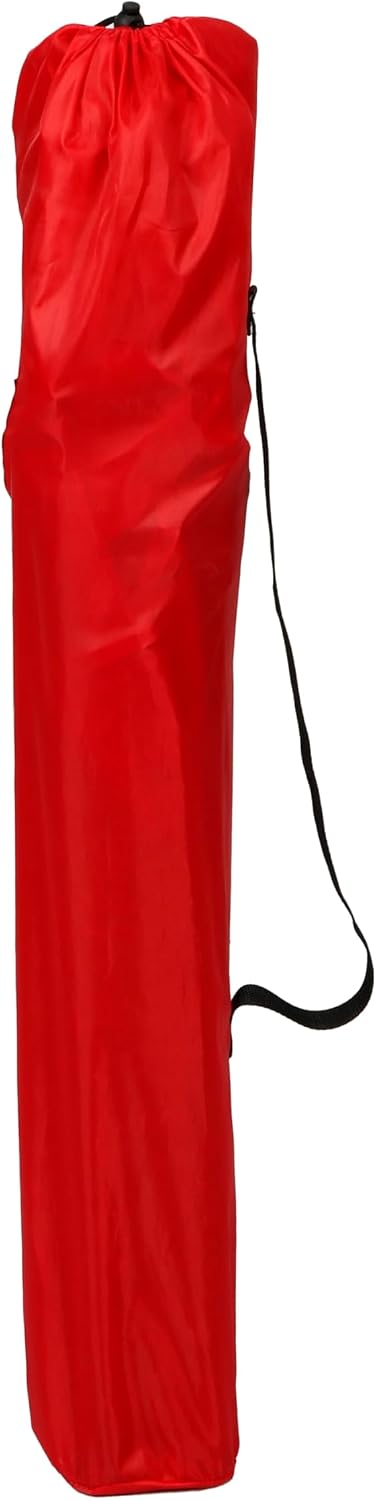Generic Quad Folding Camp Chair with Cup Holder, Bright Red