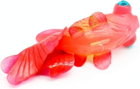 Silicone Artificial Fish Aquarium Decoration - High Simulation Lifelike Floating Fake Betta Fish Tank Ornament (Red