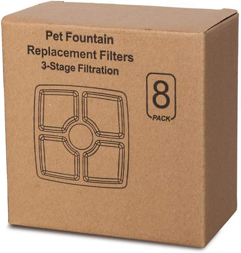 Cat Water Fountain Filters, 8 Packs Replacement Filter for Automatic 84oz/2.5L Pet Water Fountain