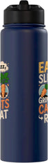 Vegetables Carrots Lover Gifts Eat Sleep Grow Carrots Repeat Funny Carrot Lover Stainless Steel Insulated Water Bottle