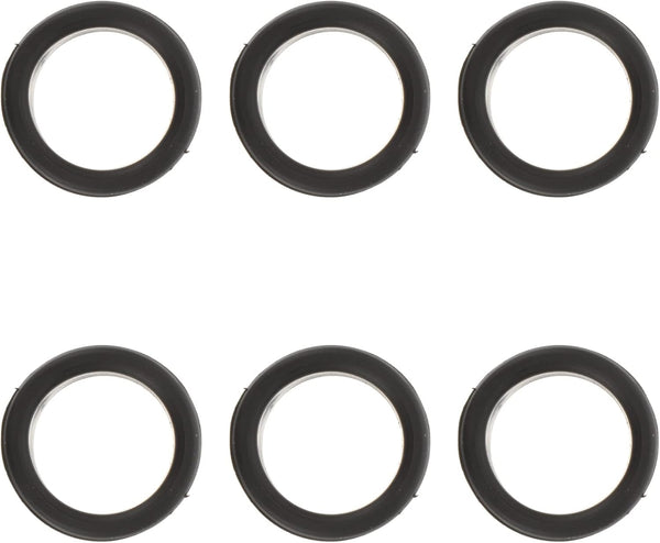 POPETPOP 6Pcs Silicone Finger Rings for Grooming Scissors, Barber Hair Shears Finger Protector Rings (Black)