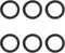 POPETPOP 6Pcs Silicone Finger Rings for Grooming Scissors, Barber Hair Shears Finger Protector Rings (Black)