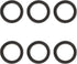 POPETPOP 6Pcs Silicone Finger Rings for Grooming Scissors, Barber Hair Shears Finger Protector Rings (Black)