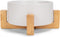NAT & Jules Small White 6 inch Stoneware Ceramic Pet Bowl with Stand