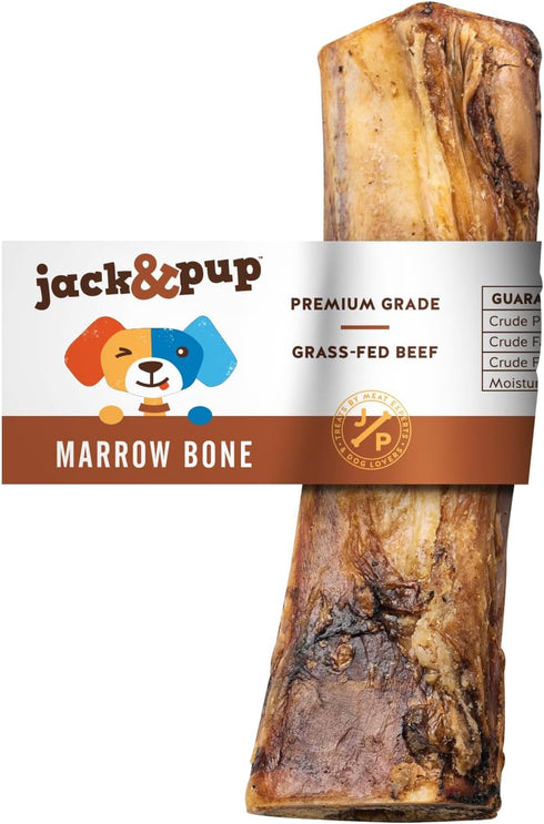 Jack&Pup Marrow Bones for Dogs, Long Lasting Dog Bones for Large Dogs,