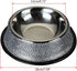 Generic 2 Dog Food Bowls Sparkling Stainless Steel Pet Water with Rubber Base for Cats & Color Stainless Steel Large