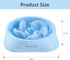 MateeyLife Slow Feeder Dog Bowls 2PCS, Anti-Choking Puzzle Dog Food Bowls for All Breeds Pets LightBlue