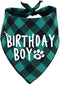 Birthday Boy Dog Bandana in Green