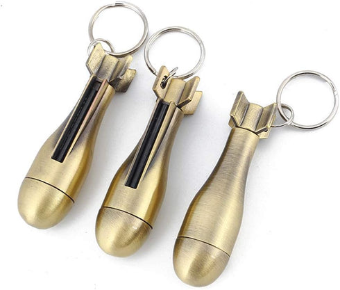 Permanent Match - 3 Pack Flint Matchstick Fire Starter, Keychain Metal Immortal Lighter, Waterproof Survival Gear