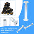 Luomorgo 12 Sets Inline Skate Wheel Screw, 6mm/15/64" OD Shaft Hex Socket Axles with Allen Wrench (Long)