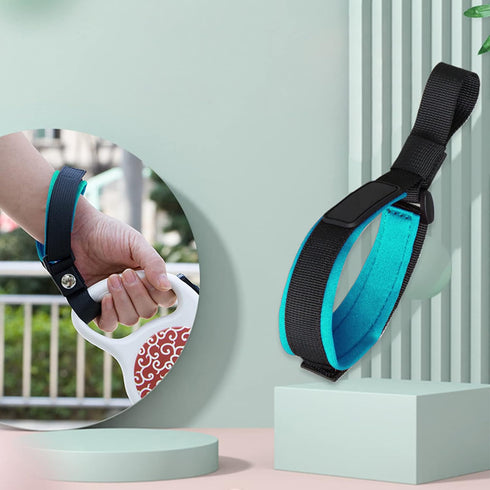Dog Leash Wrist Strap - Hands Free Adjustable Velcro Safety Strap for Retractable Leash, Blue Color