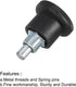 uxcell M10 Adjustment Pull Pin Spring Knob Replacement Parts for Home Fitness Exercise Bike, Black, 1 Pcs