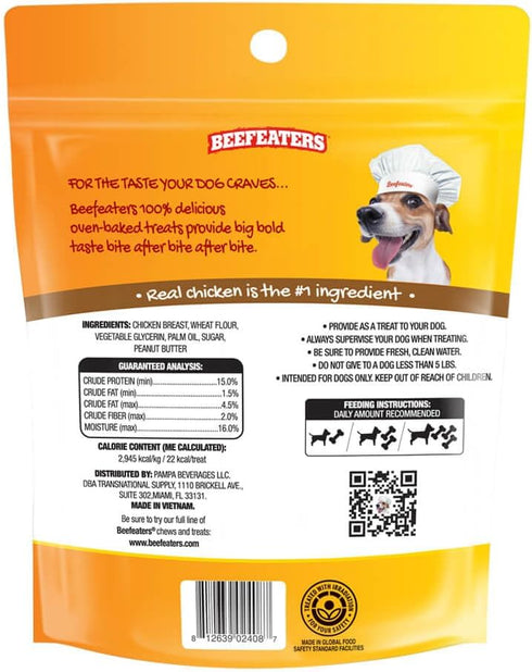 Beefeaters Peanut Butter Biscuits Wrapped with Chicken Dog Treat, 13oz