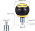 uxcell M16 Fitness Adjustment Knob Replacement Parts for Home Fitness Height Adjustment Screws Equipment Black Yellow by uxcell