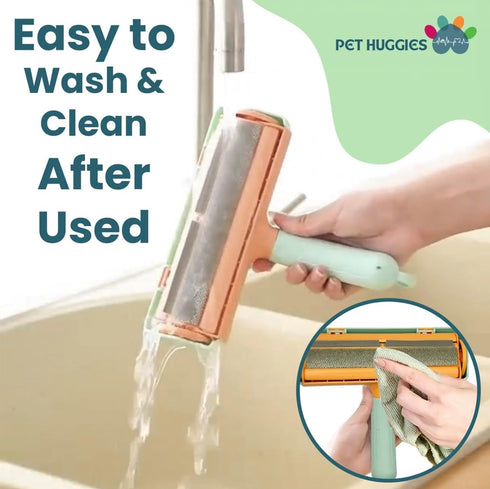 Pet Hair Remover Roller with Self-Cleaning Base, Efficient for Cleaning Clothes, Furniture, Sofa, Carpet, and More