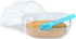 BUCATSTATE Hamster Sand Bath Container, Transparent Dust Bath Kit with Scoop Set for Small Animals (Blue, Medium)