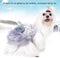 Puppy Clothes, Elegant Sequin Silky Princess Skirt for Pet Dog, Wedding Christmas Festival Costume, Grey-M