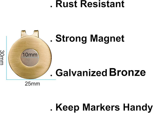 Magnetic Golf Hat Clips Ball Marker Holder for Golf Gloves Hats Bags Caps Visor Belt