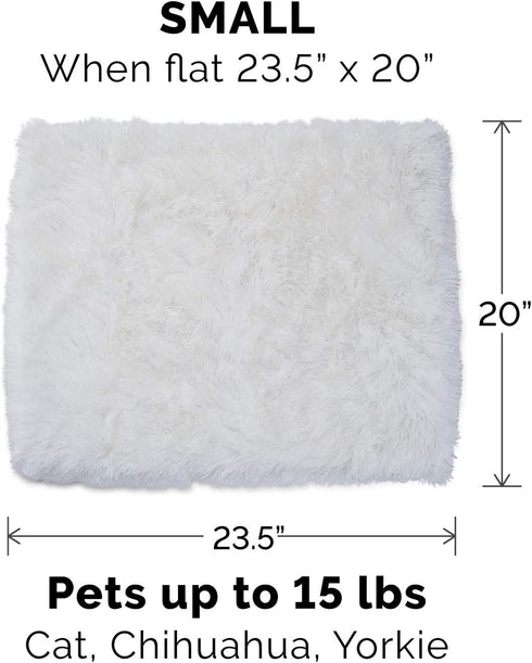 Furhaven Self-Warming Cat Bed for Indoor Cats, 4-Beds-in-1, Washable Plush Faux Fur Cuddler, Small, Spruce