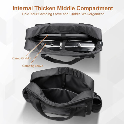i frmmy Premium Camp Stove Carry Case with 0.4 inch Thicken Pearl Foam for Coleman 2-Burner Gas Stove