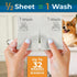 32 Gull Living Washes Dry Shampoo Sheets for Dogs and Puppies - Water Activated Hypoallergenic Dog Shampoo Sheets