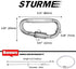 STURME Carabiner Clip Set, Durable Aluminum D-Ring Locking Large Carabiners for Outdoor Camping, 9 Pack