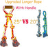 Extra Large Dog Rope Toys for Aggressive Chewers Tug of War Rope Interactive Heavy Duty Outdoor Medium Large Breed XL Dog Chew Rope Durable 3 Way Dog Rope Tough Pull Rope with Handle