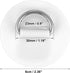X AUTOHAUX 6pcs D Ring Patch - 6cm PVC Stainless Steel Round Shape D Ring Pad for Surfboard Inflatable Boat Kayak Canoe